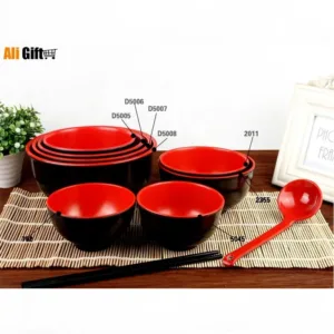 Anti Drop Instant Noodles/Steamed Rice Soup of Korean Style Melamine Tableware Noodles Bowl Dinning Table Set