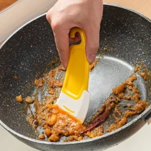 Cleaning Silicone Spatula Kitchen Scraper Soft Blade Scraper Brush Dirty Pan Pot Dishes Cleaner Tools Silicone Kitchen Utensils Multifunctional Heat Resistant Non Stick Cookware Scraping Gadget Household Daily Washing