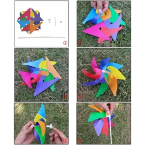 Kids Colorful Wind Spinner Pinwheels Windmill Garden Yard Patio Lawn Decoration