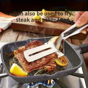 Multi-Purpose Kitchen Tongs, 410 Steel for Grilling & Salad. Easy Use, 26x7cm, Dishwasher Safe